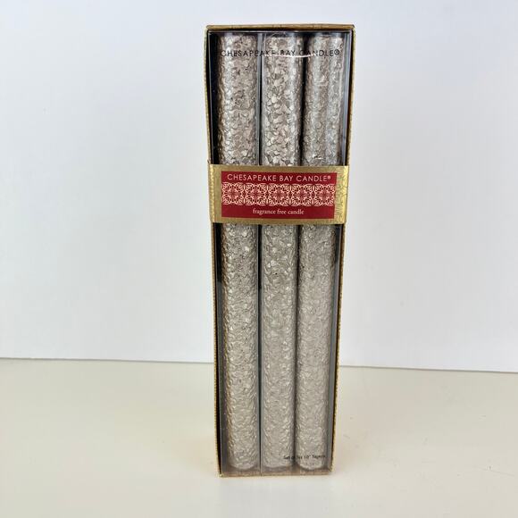Chesapeake Bay Candle Fragrance Free 10 in Tapers Set of 6 - Picture 1 of 4